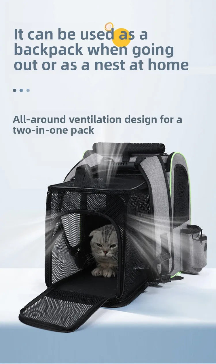 Expandable Large Capacity Pet Carrier Backpack