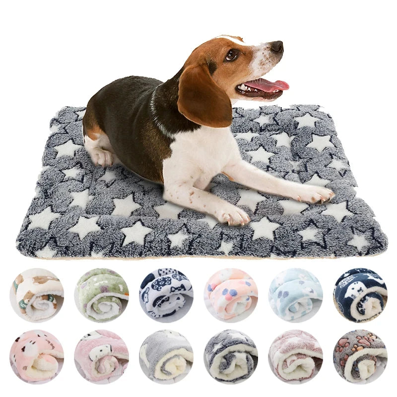 Flannel Pet Sleeping Mat, Lovely Mattress Cushion for Small Large Dog Blanket