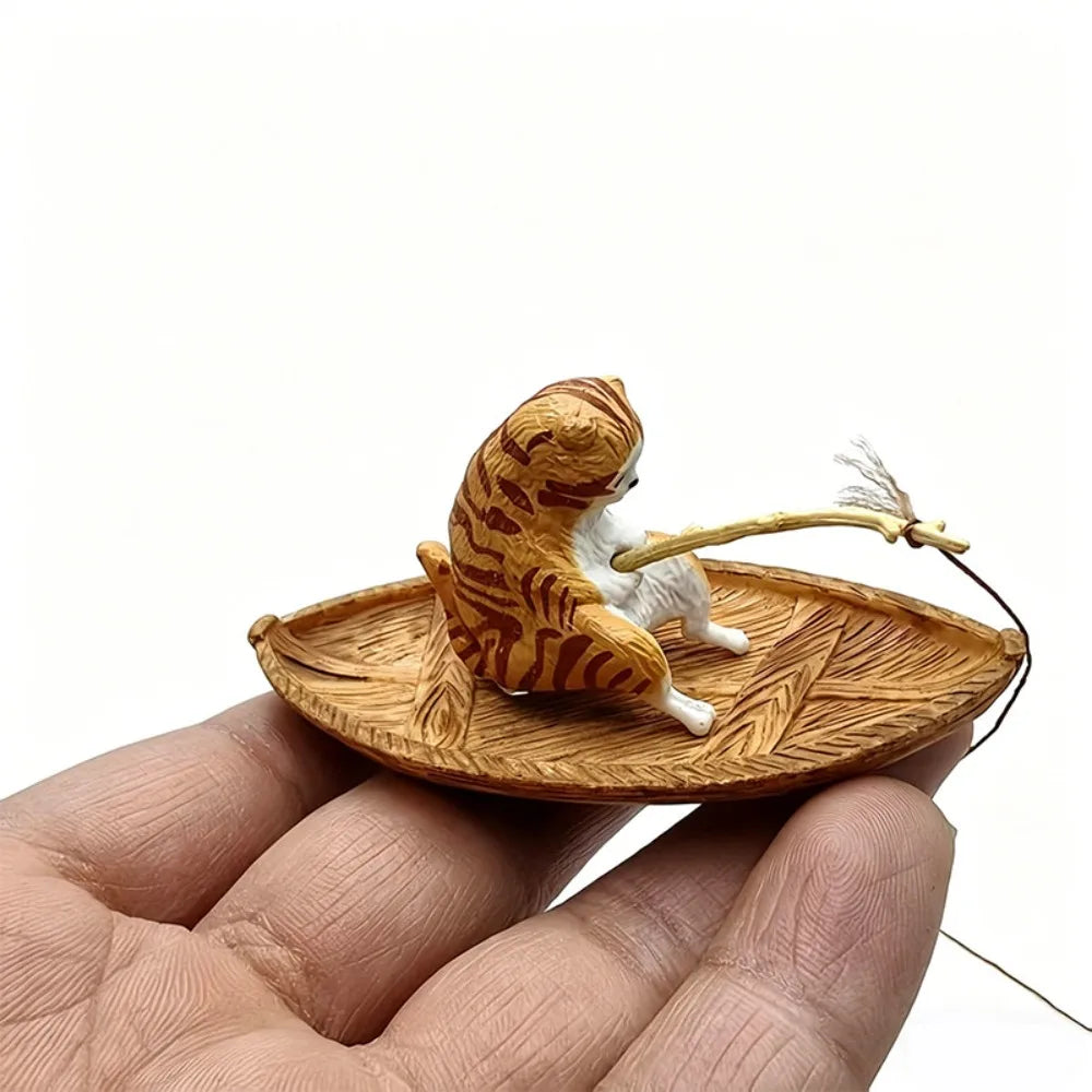 Resin Cat Shape Fishing Boat