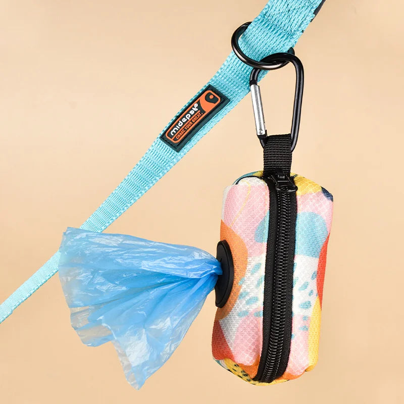 Colorful Design Dog Poop Bag Holder Dispenser with Dog Leash Attachment