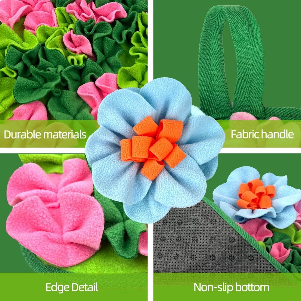 Small Animal Feeding Mat in Cute Floral Design