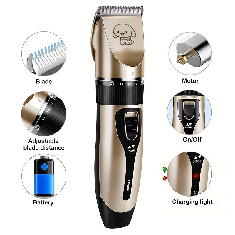 Pet Hair Trimmer Kit - Electric Precision Clippers