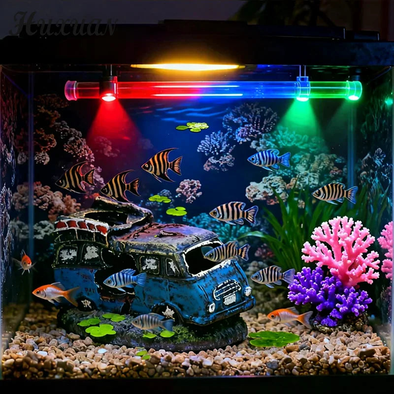 Aquarium Ornament Shaped Like Car Wreckage