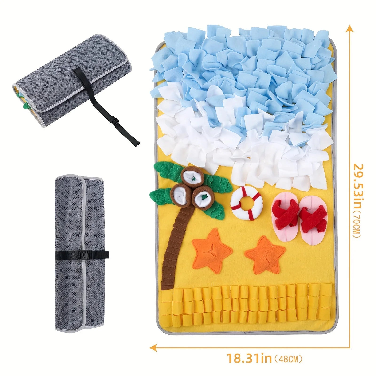 New Pet Sniffing Mat Dog Training Hidden Food Blanket Antiboredom Anti-Choking Sniffing Mat Slow Food Mat Pet Supplies Dog Toys
