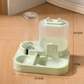 Durable Plastic 2-in-1 Automatic Pet Feeder Water Dispenser Large Capacity Food Water Bowl For Cats Dogs