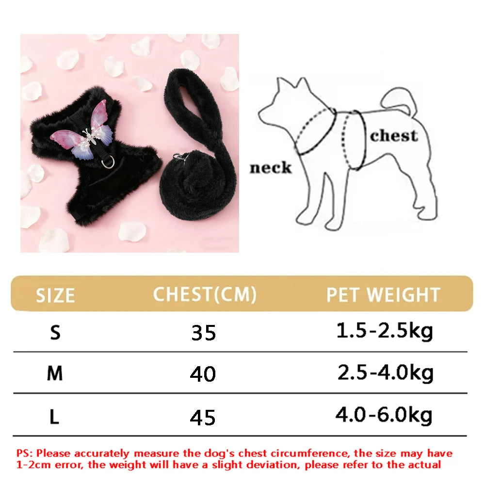 Breathable Reflective Pet Harness Leash Set with Adjustable Floral Chest Strap