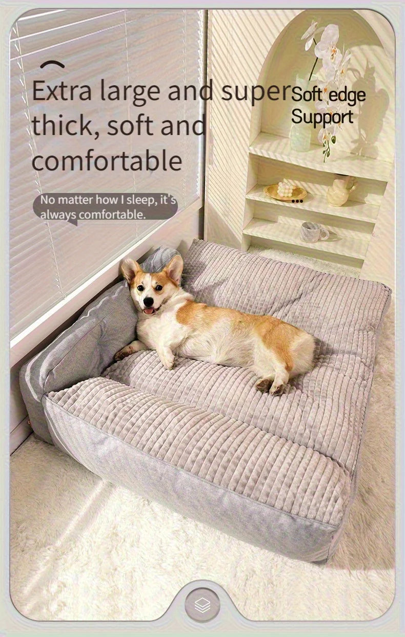 Large Dog Winter Warm Bed - Extra Large for Big Breeds, Universal for Small Medium Large Dogs
