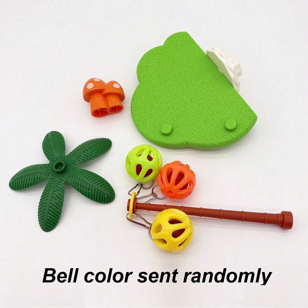 Cloud Palm Tree Shape Bird Perch With Bell