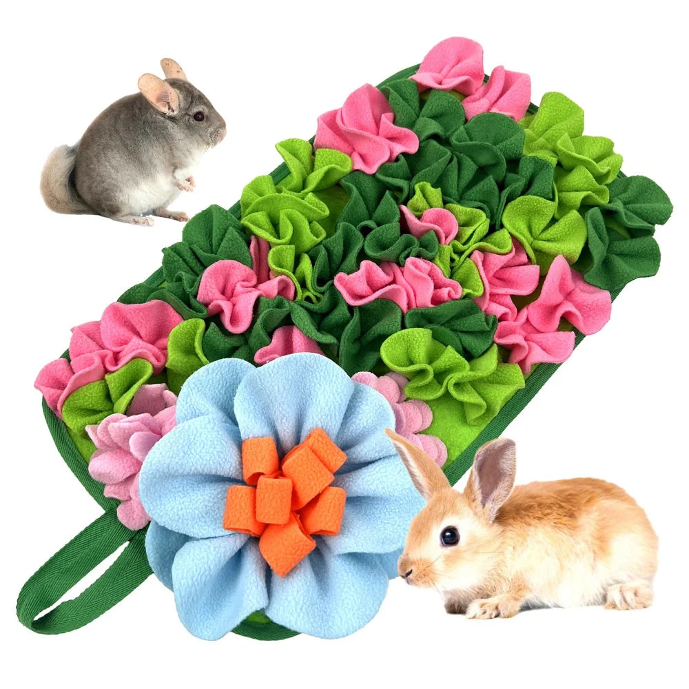 Small Animal Feeding Mat in Cute Floral Design