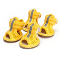 4pcs/pack Anti-slip Outdoor Puppy Shoes with Reflective Strap