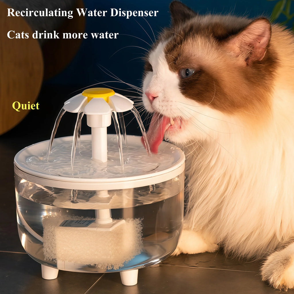 USB Electric 1.2L Automatic Pet Filtered Water Fountain