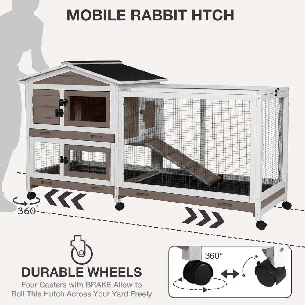 2-Story Indoor/Outdoor Rabbit Hutch