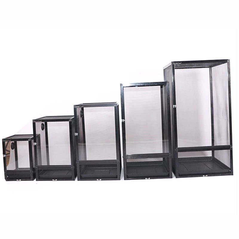 Tall Reptile Terrarium Tank with Metal Mesh Door
