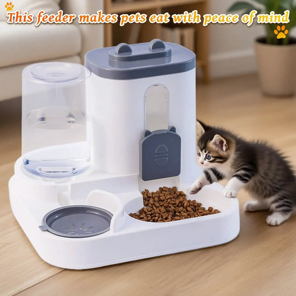 Large-capacity Cat Food and Water Dispenser