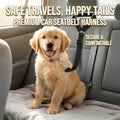 Adjustable 2-in-1 Pet Car Seat Belt Leash Nylon Dog Cat Safety Harness for Travel 20cm