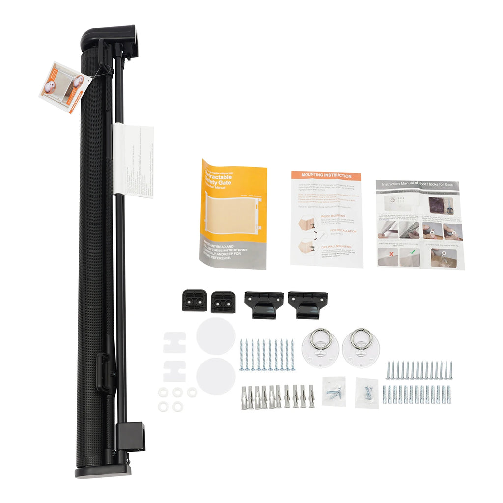 Retractable Pet Gate for Stairs, Corridors, Bedrooms