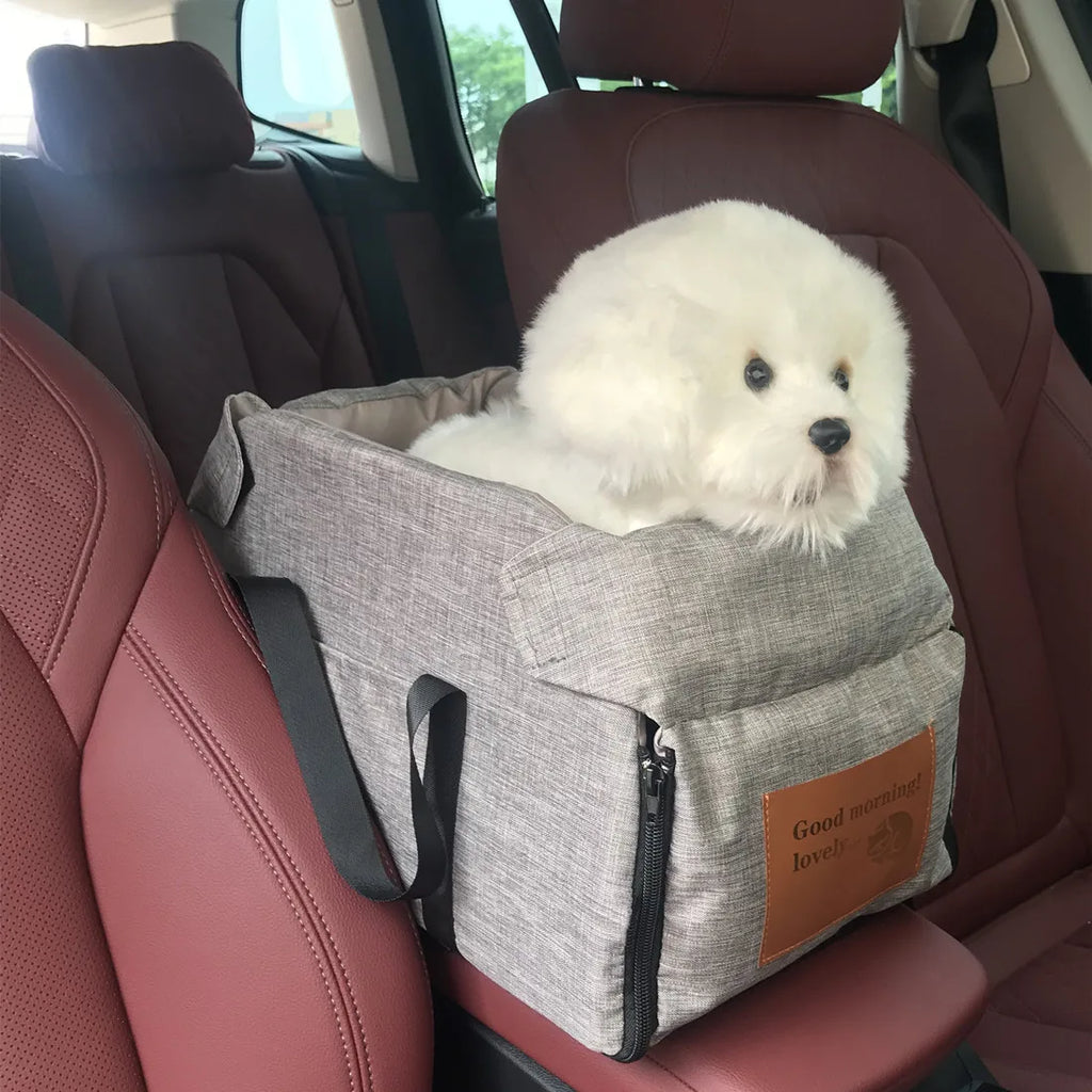 Portable Console Booster Car Seat & Carrier for Small Dogs & Cats