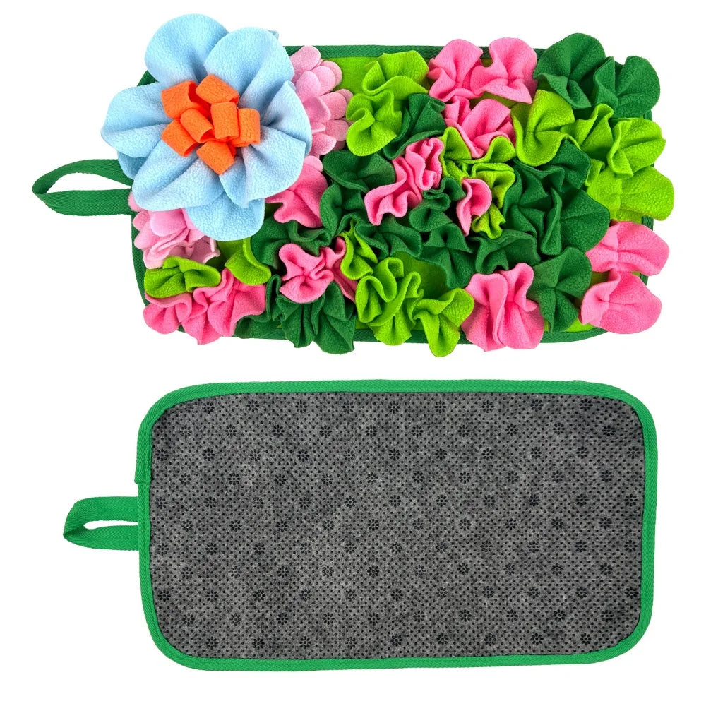 Small Animal Feeding Mat in Cute Floral Design