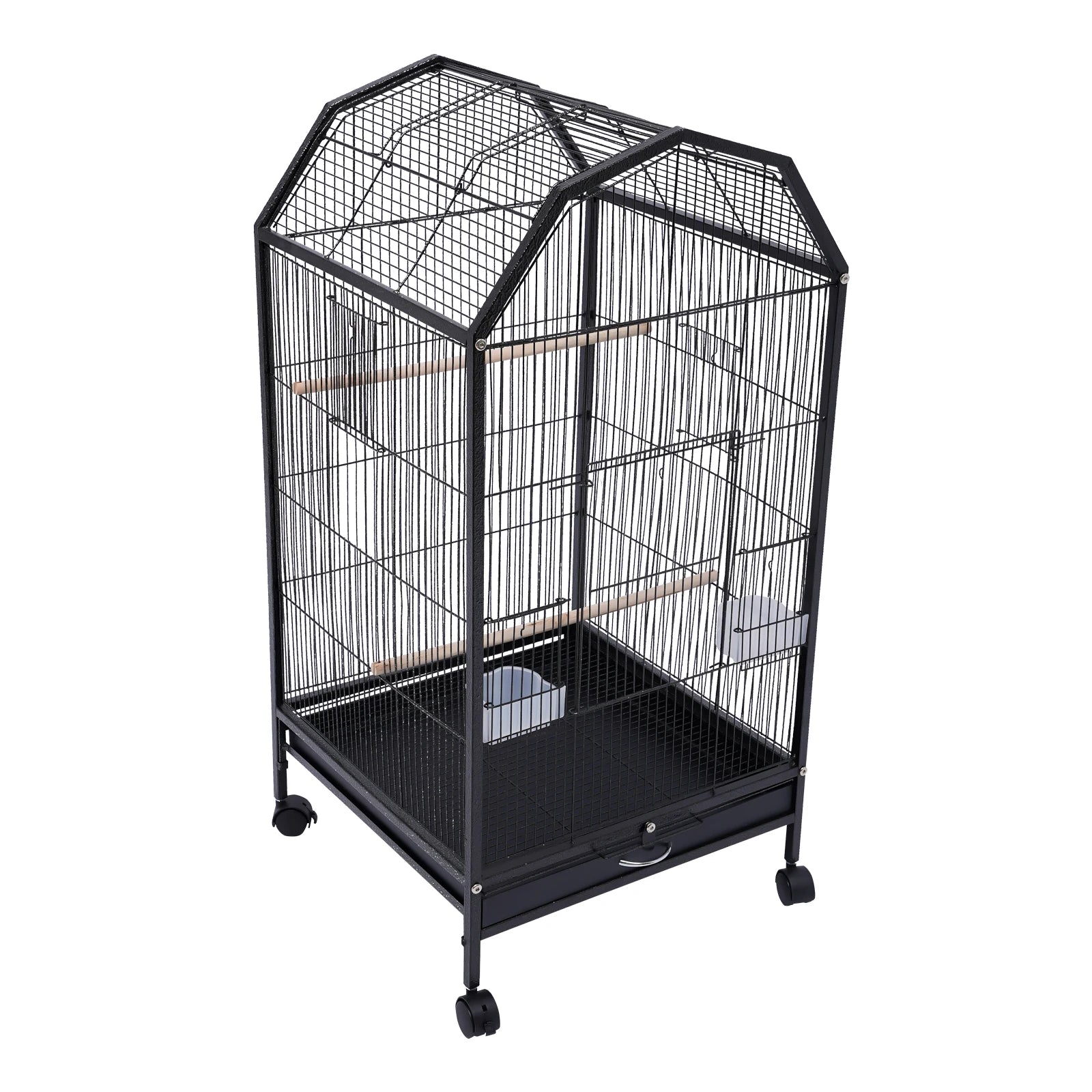 Large, Freestanding, Rolling, Bird Cage