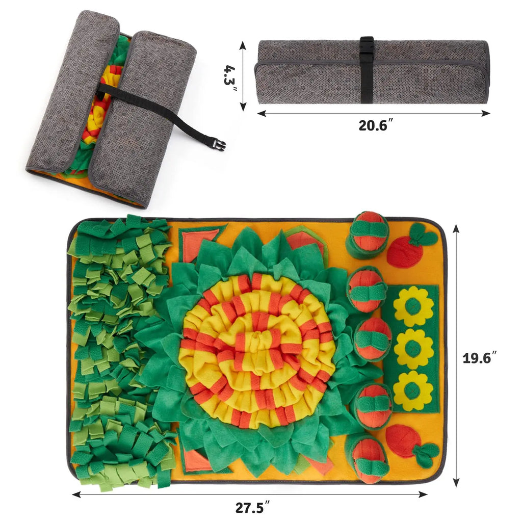 Dog Sniffing Mat Polar Fleece Slow Feeding Foraging Training Pad for Dogs Encourages Natural Foraging Reduces Stress and Anxiety