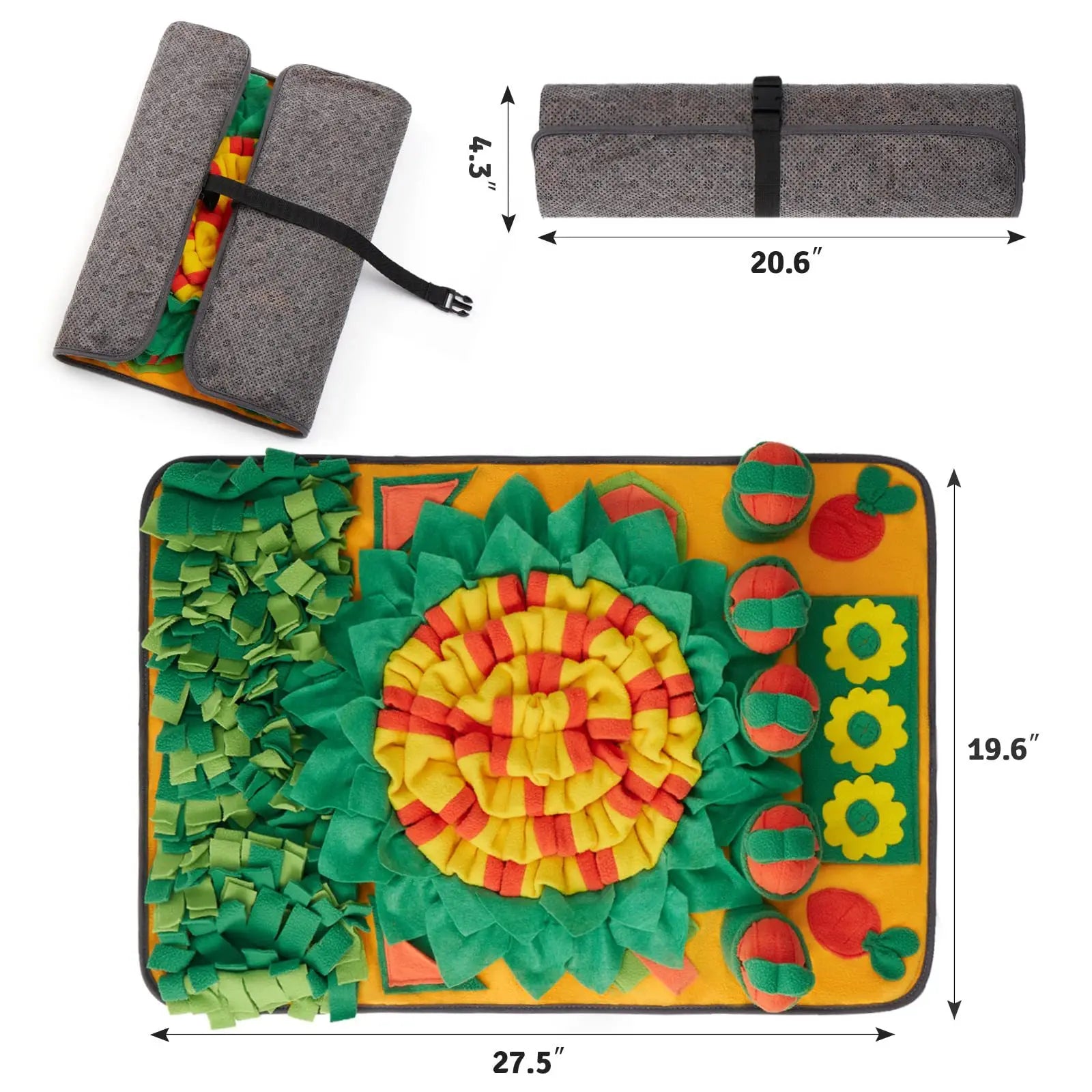 Dog Sniffing Mat Polar Fleece Slow Feeding Foraging Training Pad for Dogs Encourages Natural Foraging Reduces Stress and Anxiety