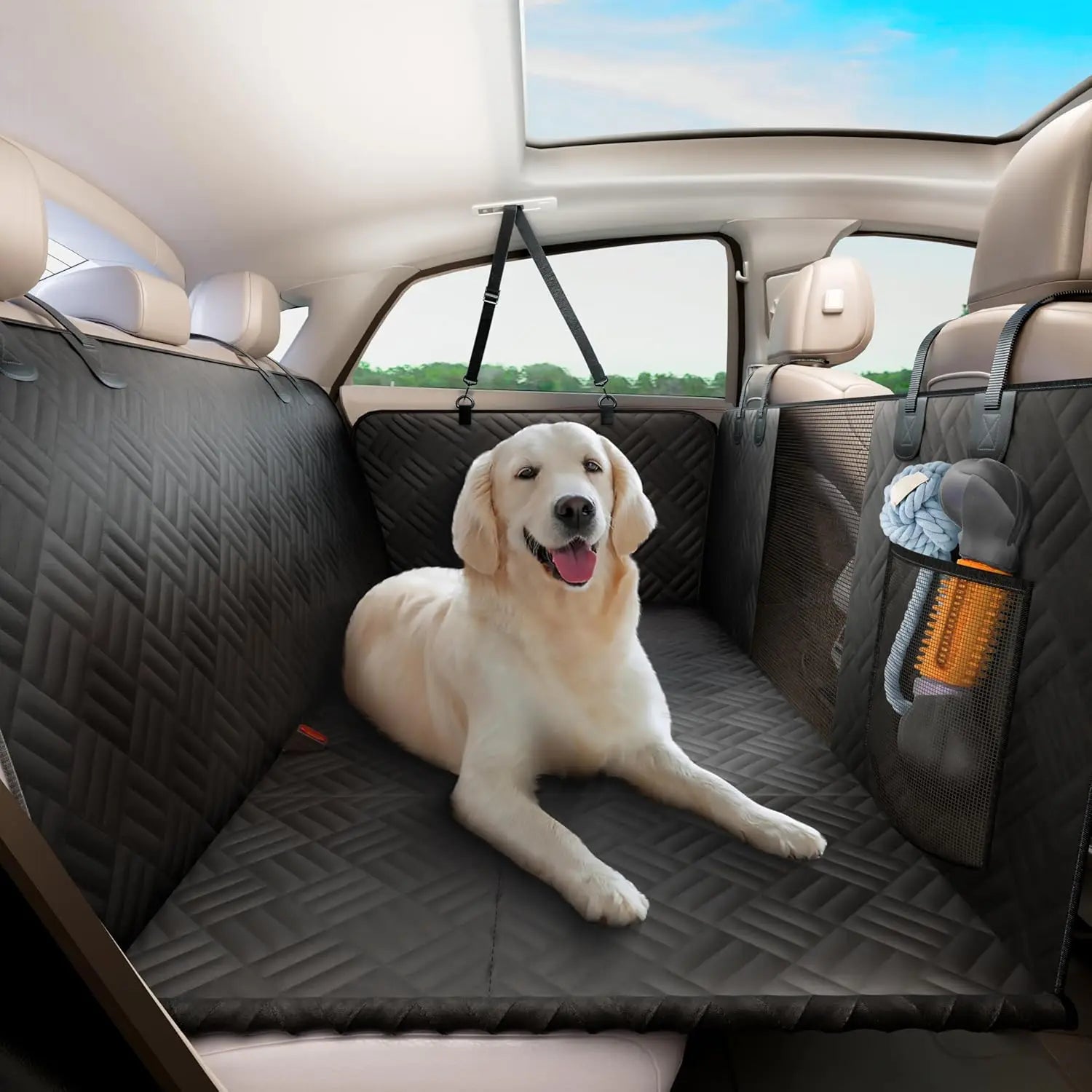 Car Rear Dog Seat Cover,  Load-Bearing 400 Pounds, Heavy-Duty Anti-Scratch Washable
