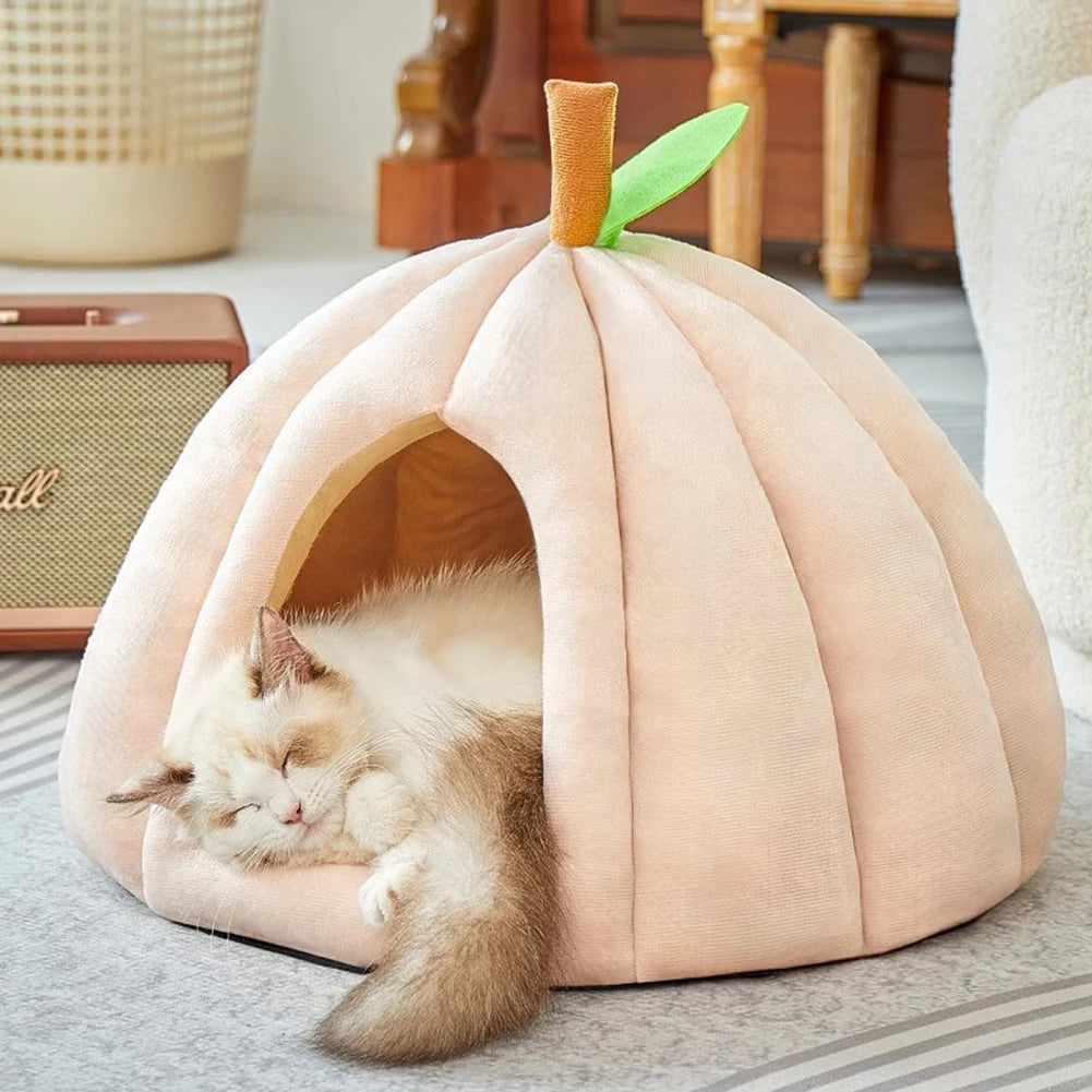 Plush Calming Thickened Warming Pet Bed Sofa Non-Slip Bottom Prevents Sliding Pet Bed For Cold Floors Cozy Nook For Bedroom
