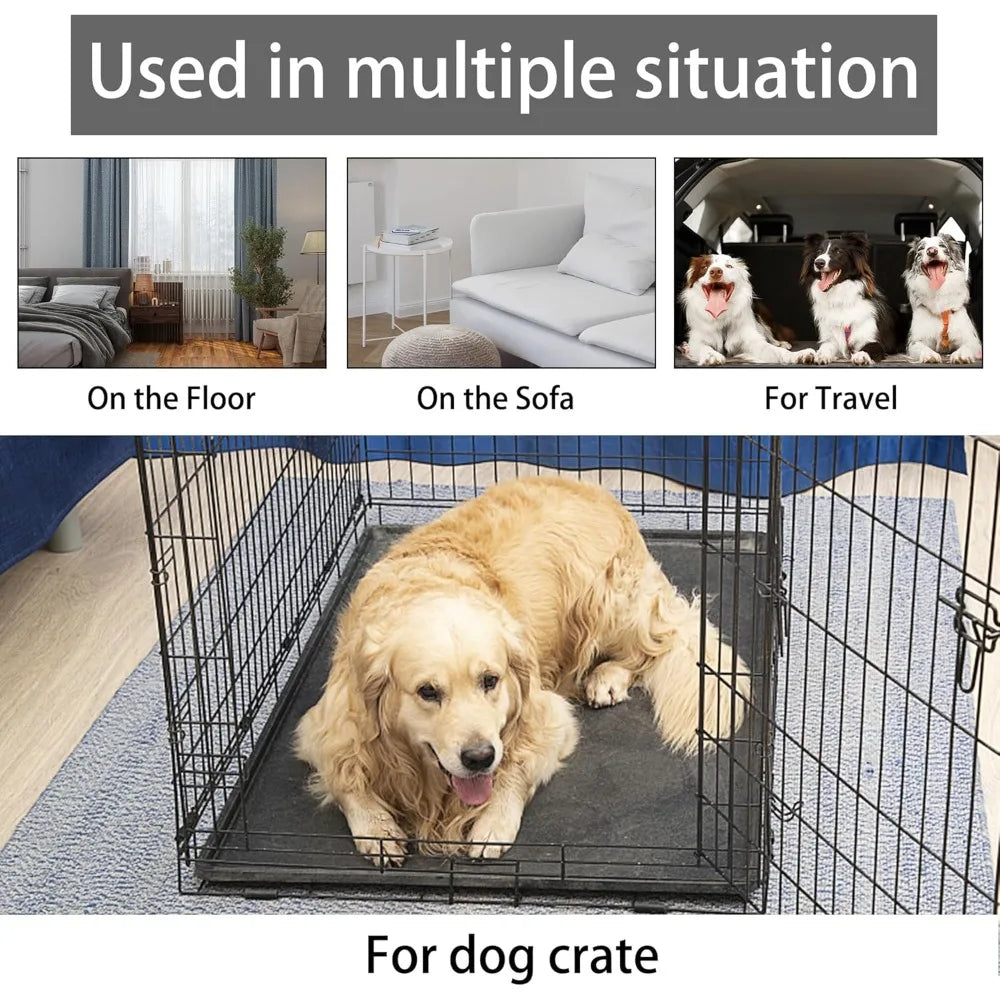 Pet bed mat for crate for dogs up to 90 lbs