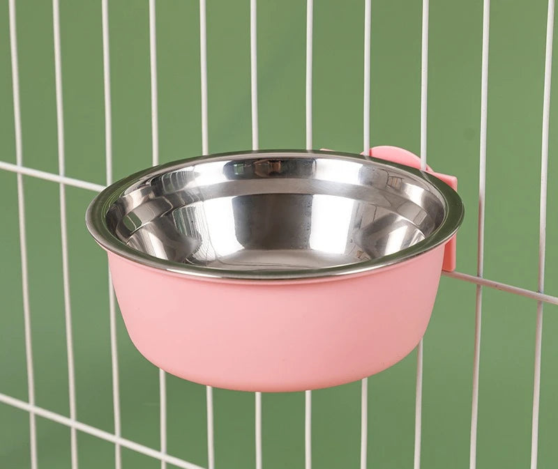 Hanging Automatic Pet Food Feeder with 30oz Bowl and 500ml Water Dispenser