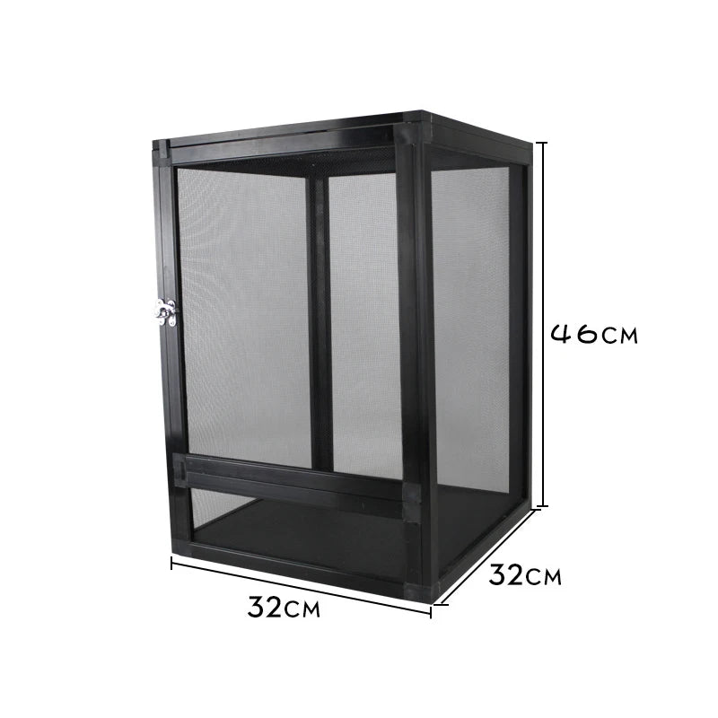 Tall Reptile Terrarium Tank with Metal Mesh Door