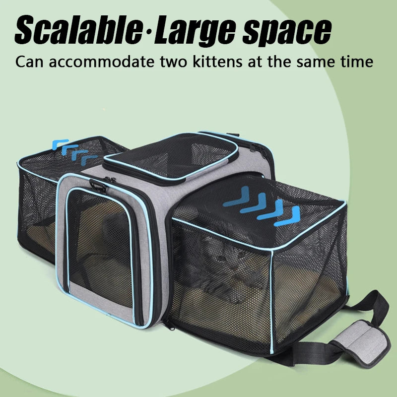 1PC Expandable Pet Carrier Portable Shoulder Bag and Car Carrier