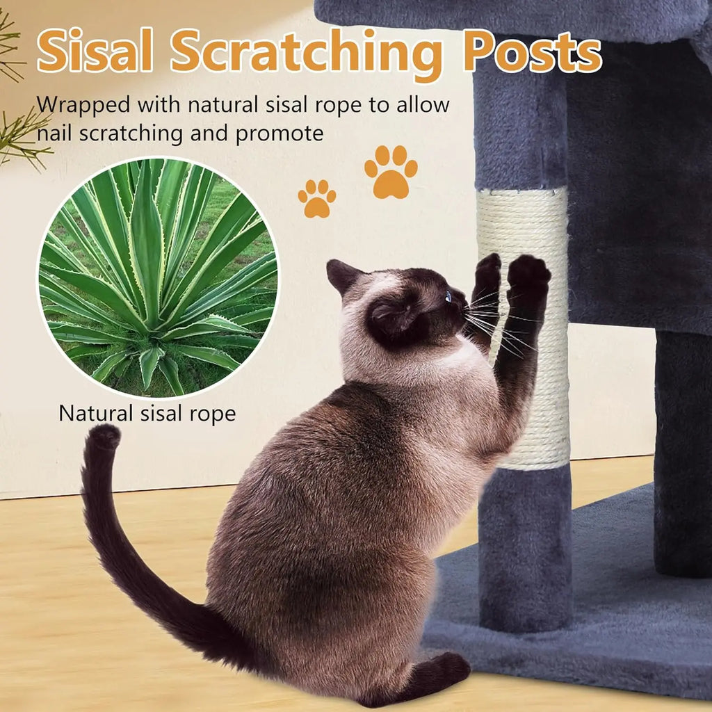 36 Inches Cat Tower with Scratching Posts