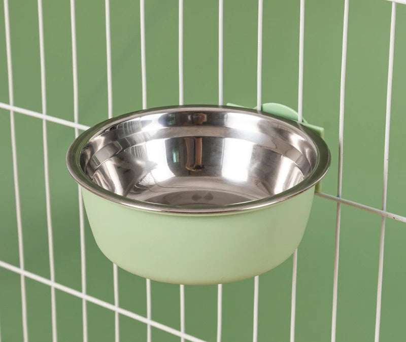 Hanging Automatic Pet Food Feeder with 30oz Bowl and 500ml Water Dispenser
