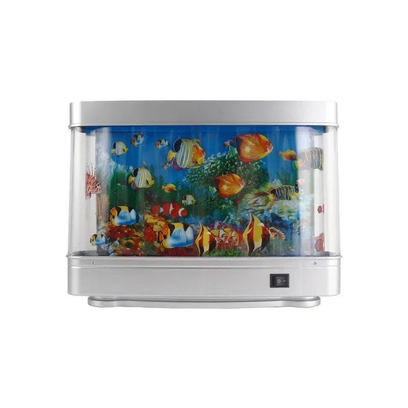 Tropical Fish Tank Lamps Artificial Aquarium Decor Virtual Ocean in Motion Night Light For Children Halloween Christmas Gift Toy