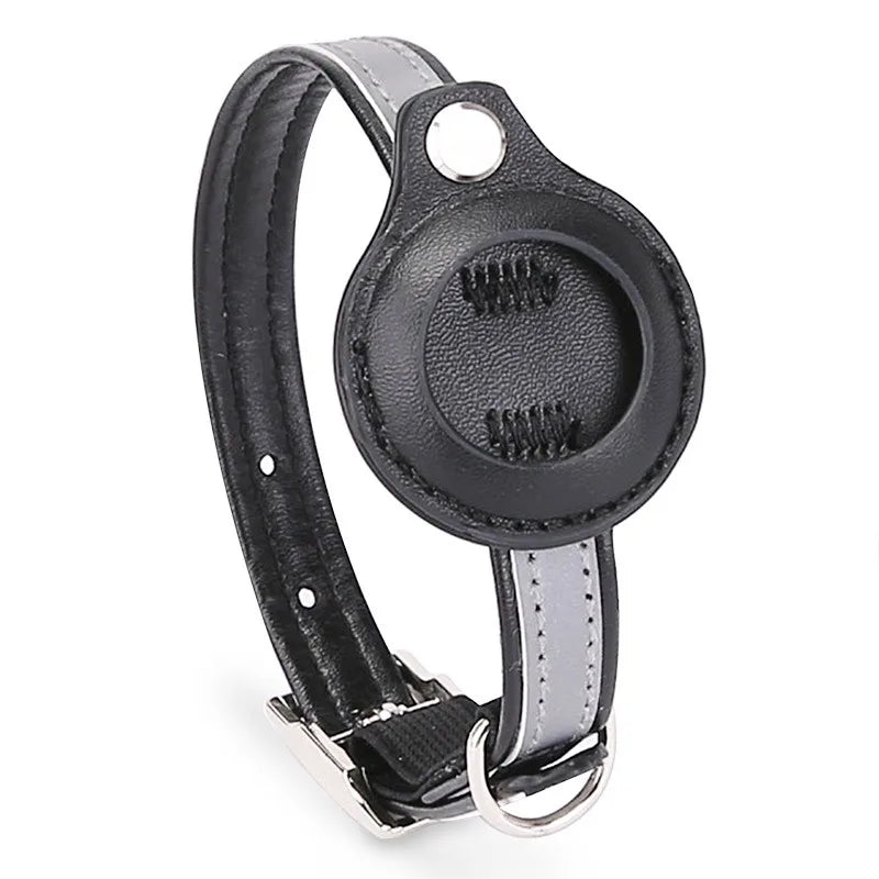 Leather Pet Collars For Apple Airtag Location Tracker