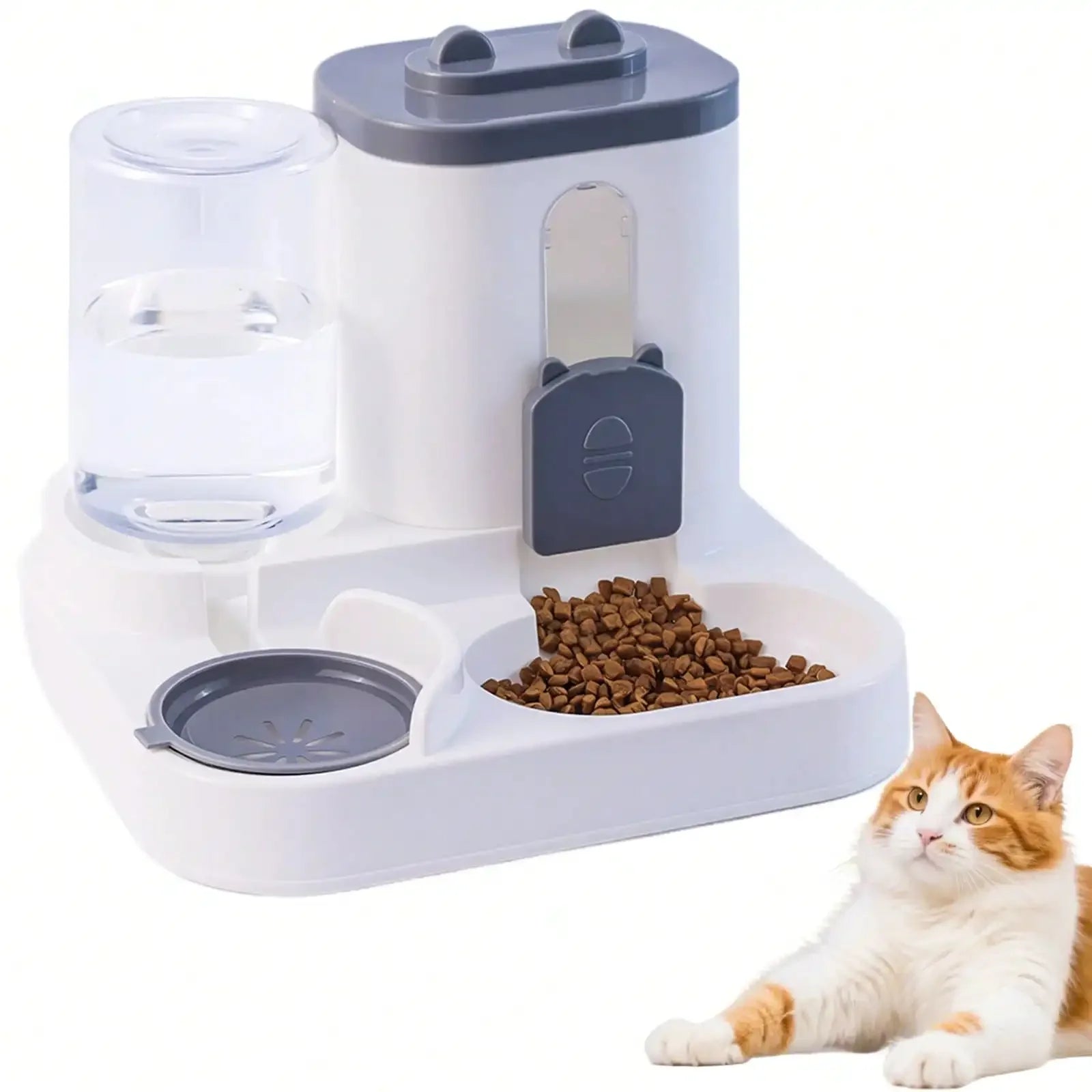 Large-capacity Cat Food and Water Dispenser