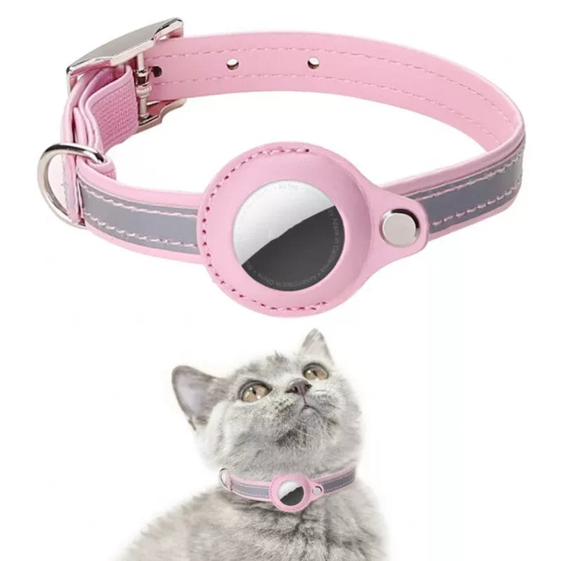 Leather Pet Collars For Apple Airtag Location Tracker