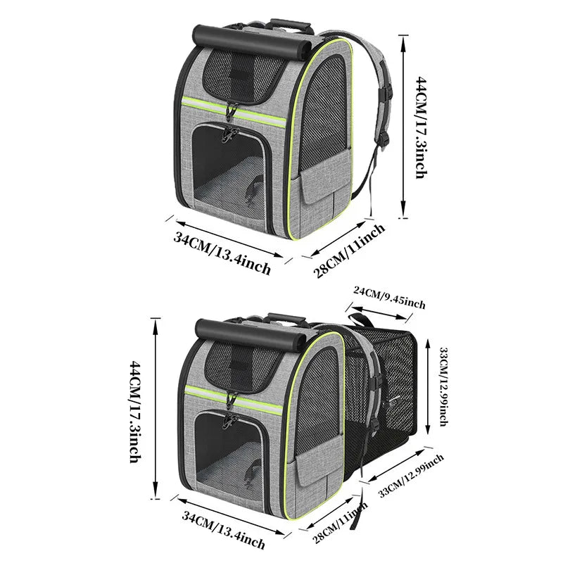 Expandable Large Capacity Pet Carrier Backpack