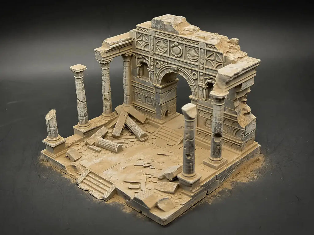 3D Printed Ancient Greek Temple Ruins Aquarium Terrarium Decor