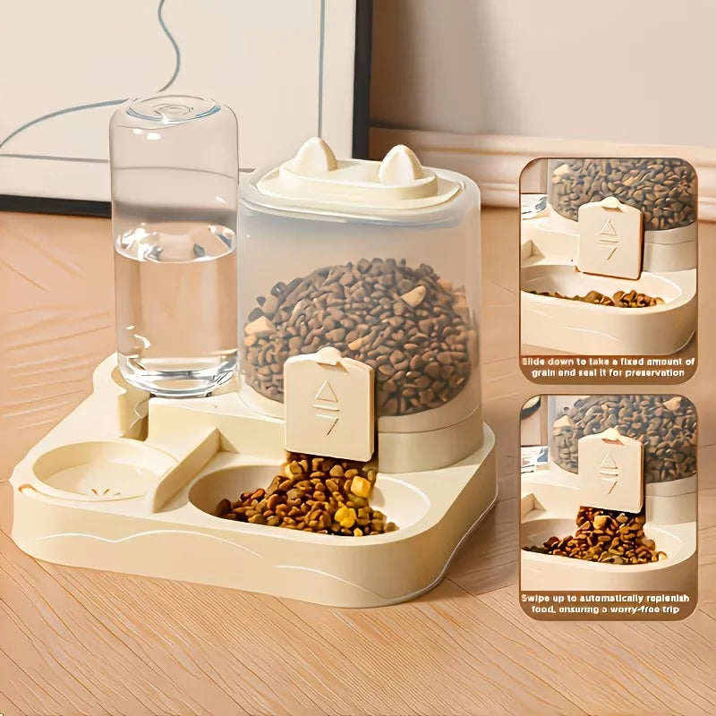 2-in-1 Gravity Pet Feeder and Water Dispenser