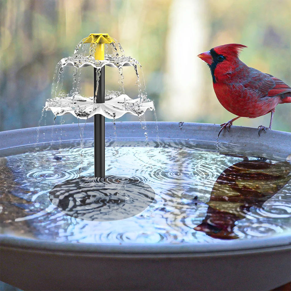 3 Tiered Solar Bird Bath Pump and Fountain