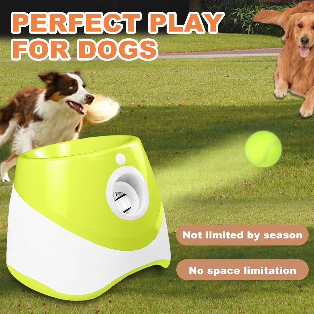 Automatic Dog Ball Launcher with 3 Tennis Balls for Indoor/Outdoor Throwing Game