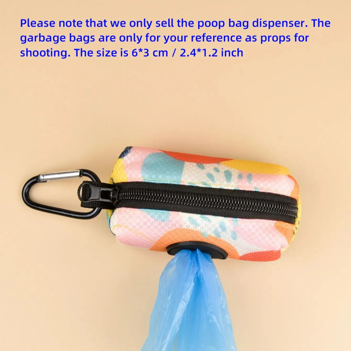 Colorful Design Dog Poop Bag Holder Dispenser with Dog Leash Attachment