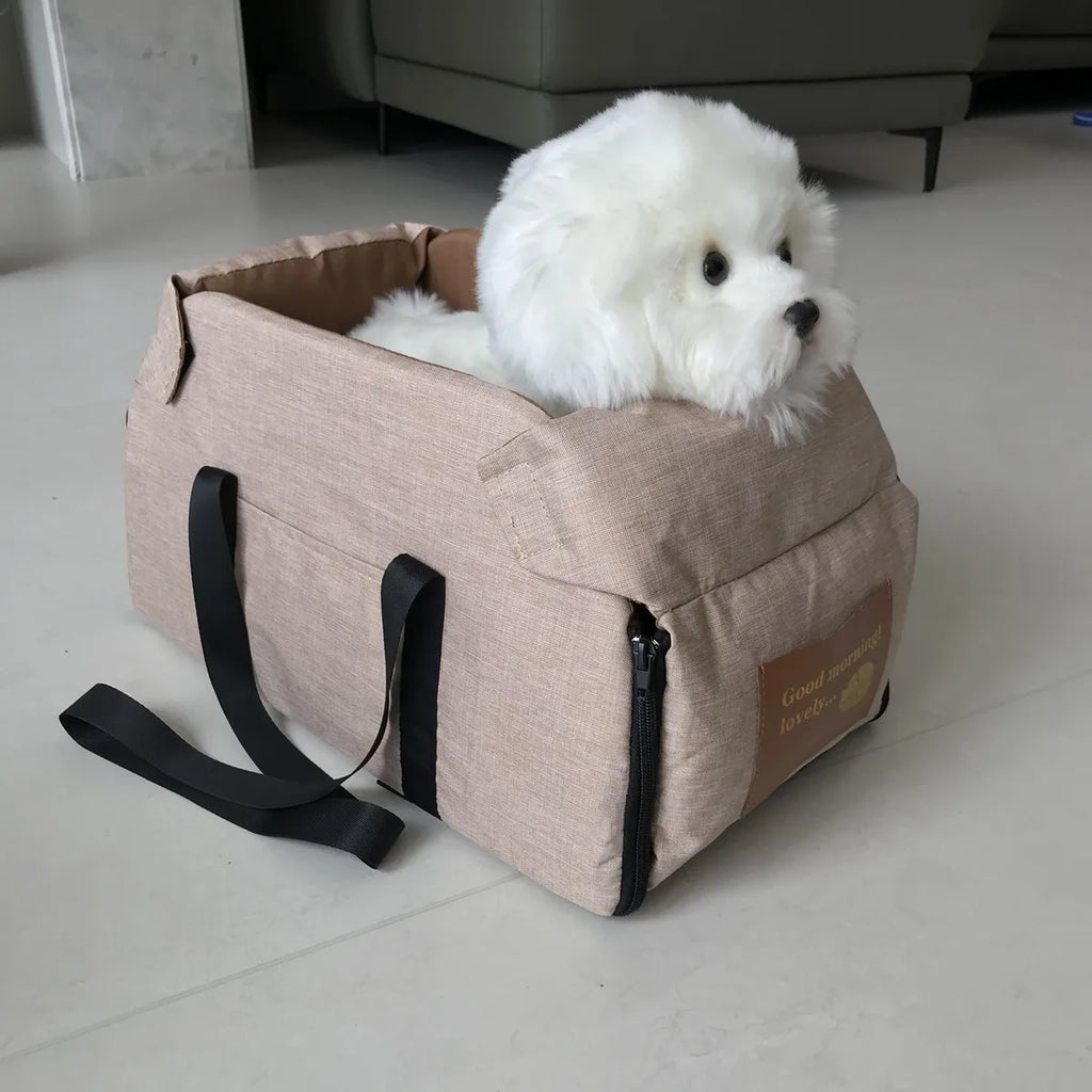 Portable Console Booster Car Seat & Carrier for Small Dogs & Cats