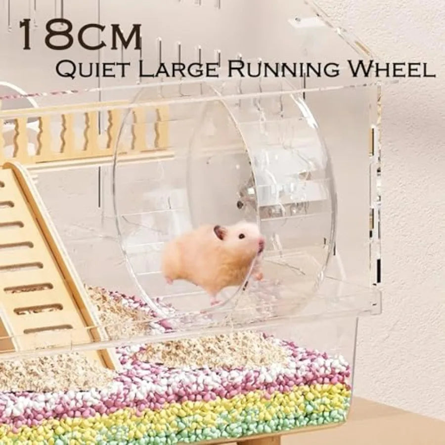 8 in 1 Acrylic Hamster Cage with All Accessories