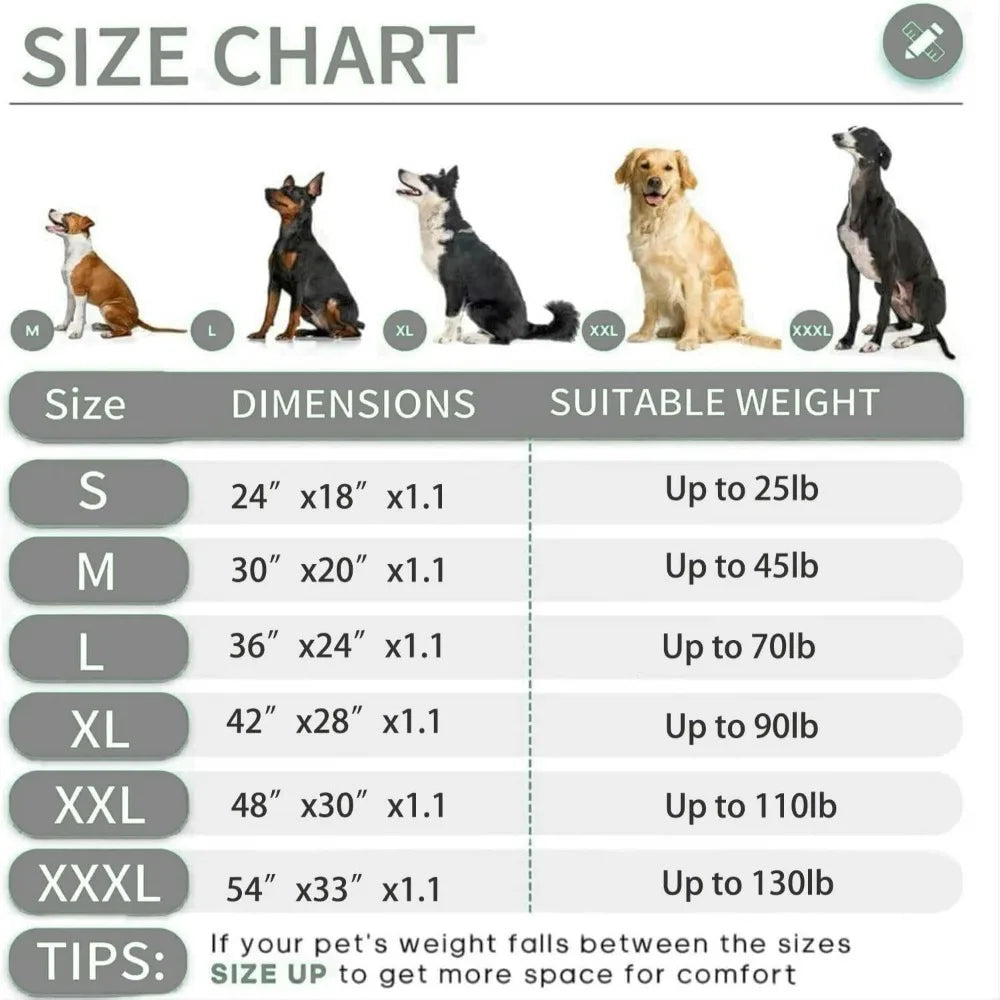 Pet bed mat for crate for dogs up to 90 lbs