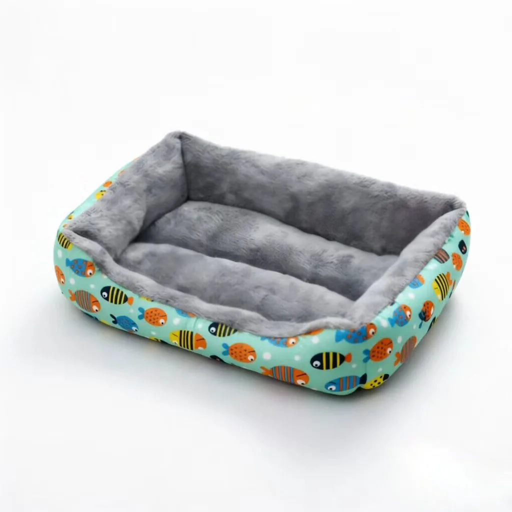 Soft Plush Rectangular Dog Bed