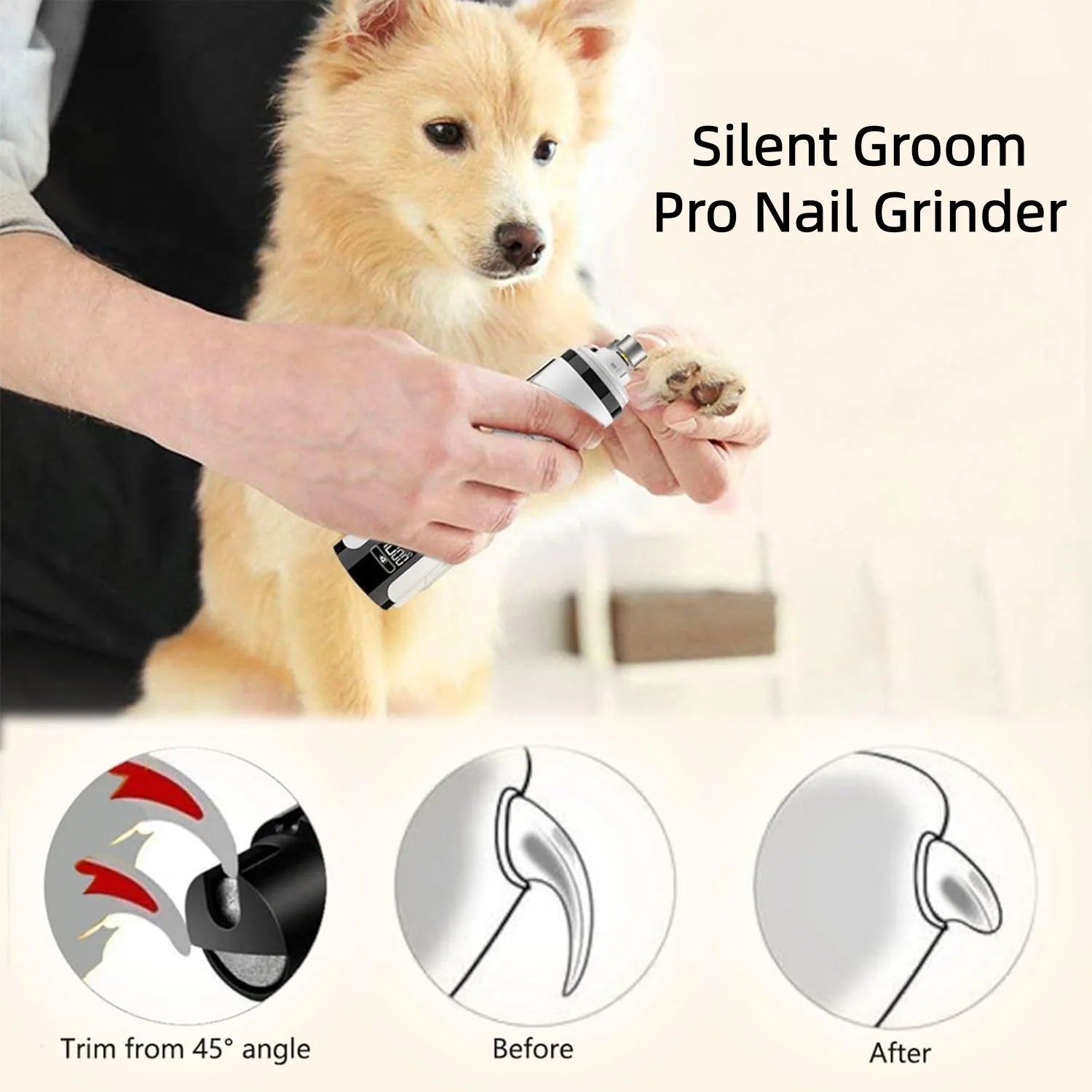 Pet Nail Grinder with LED Light