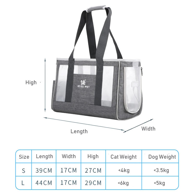 Cat or Dog Portable Breathable Carrier Bag