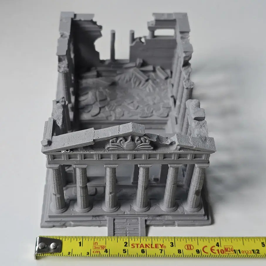 3D Printed Ancient Greek Temple Ruins Aquarium Terrarium Decor
